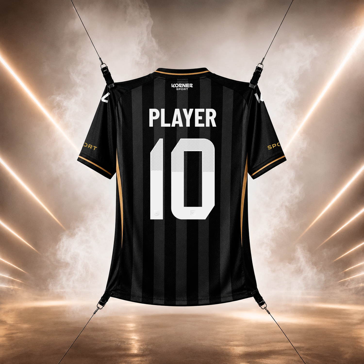 Mockup de dorsal con tipografía oficial